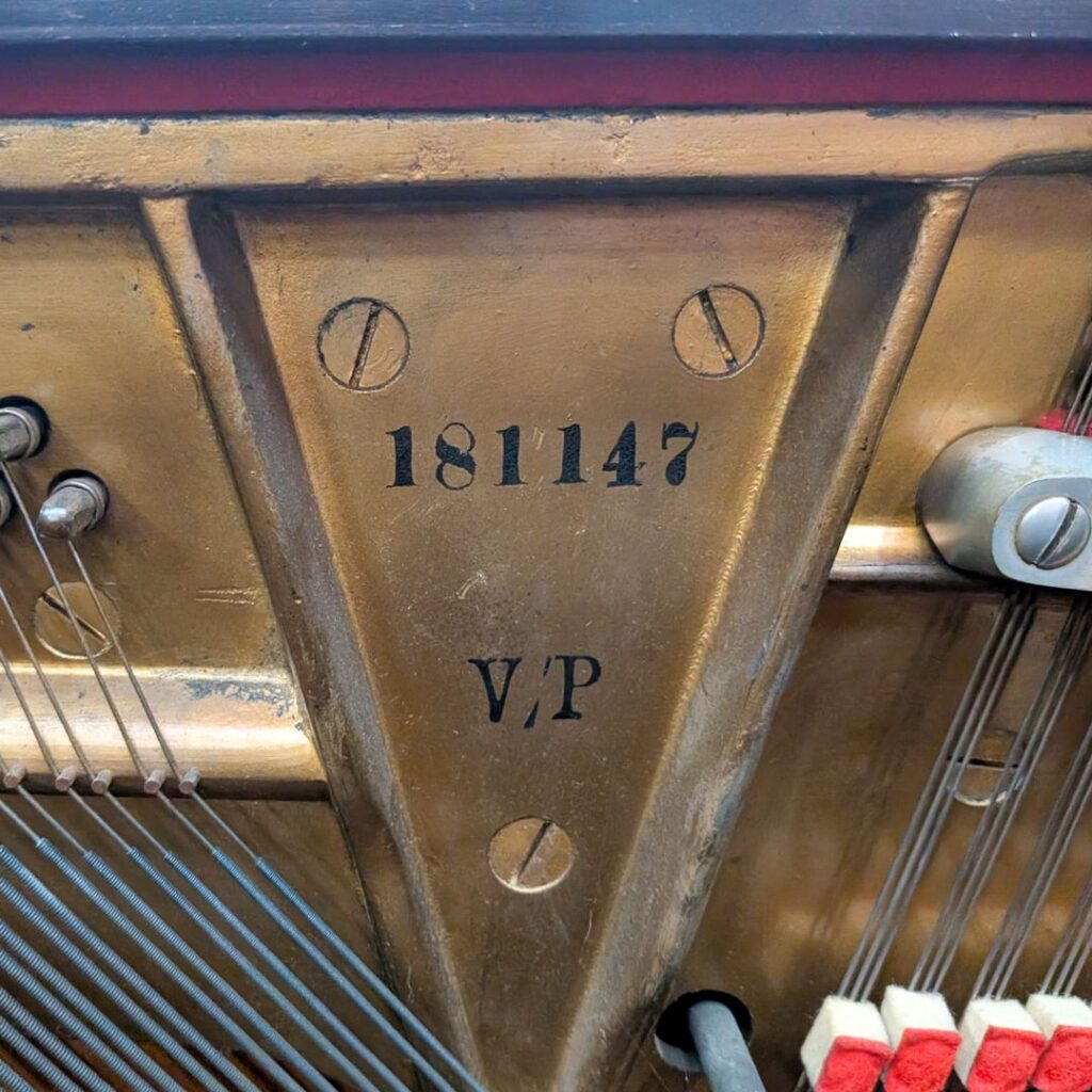 Cabinet and keyboard detail, current condition